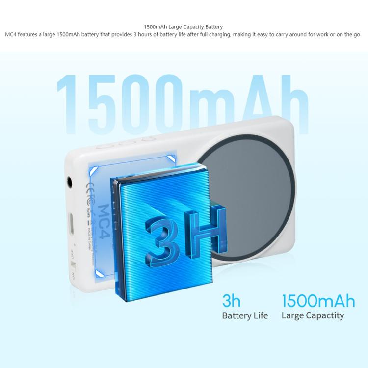 FEELWORLD MC4 จอแสดงผลเซลฟี่สำหรับถ่ายวิดีโอบล็อกและไลฟ์สตรีม เชื่อมต่อไร้สายด้วยแม่เหล็ก พร้อมรีโมทคอนโทรล