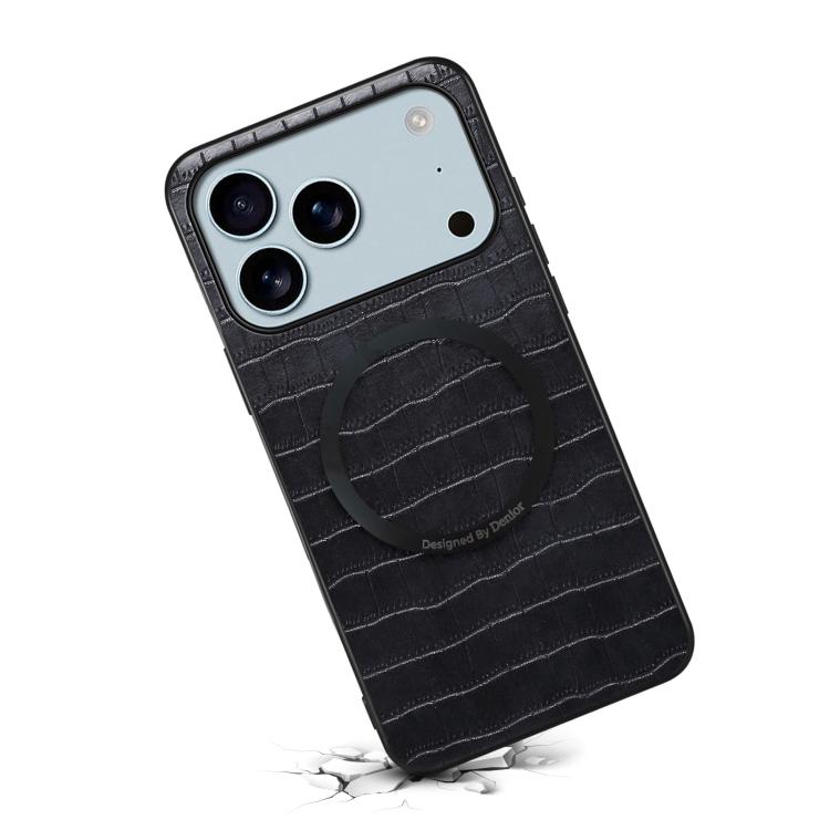 เคสโทรศัพท์หนัง PU มังสวิรัติลายจระเข้ Denior A09 พร้อมแม่เหล็ก สำหรับ iPhone 17 Pro Max, สำหรับ iPhone 17 Pro
