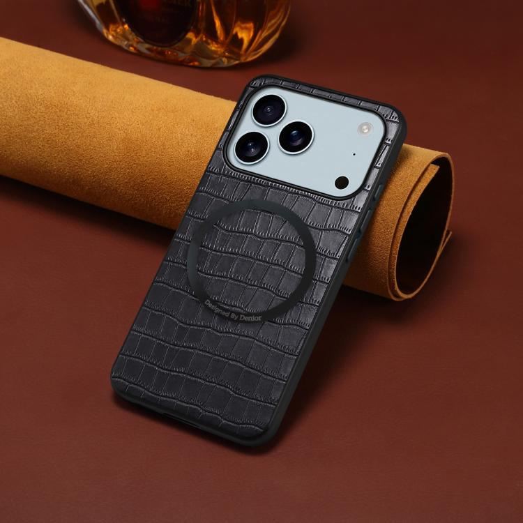 เคสโทรศัพท์หนัง PU มังสวิรัติลายจระเข้ Denior A09 พร้อมแม่เหล็ก สำหรับ iPhone 17 Pro Max, สำหรับ iPhone 17 Pro