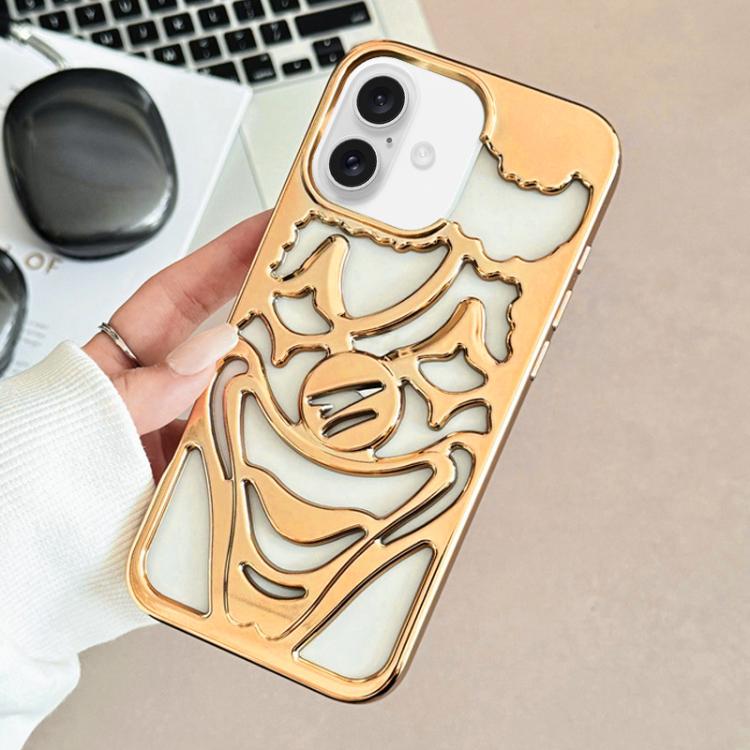 เคสโทรศัพท์ TPU ระบายความร้อนลายตัวตลกเจาะรูชุบโลหะ สำหรับ iPhone 17 Pro Max, สำหรับ iPhone 17 Pro, สำหรับ iPhone 17, สำหรับ iPhone 16 Pro Max, สำหรับ iPhone 16 Pro, สำหรับ iPhone 16
