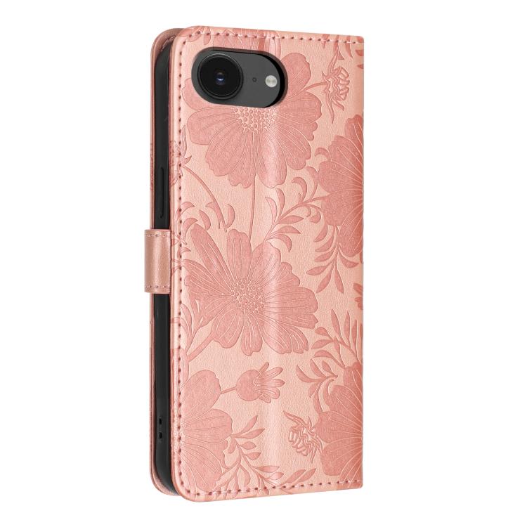 เคสโทรศัพท์หนังมังสวิรัติปั๊มลายดอกทานตะวันพร้อมเชือกสีดำเล็ก สำหรับ iPhone 16e / 17e, สำหรับ iPhone 17 Pro Max, สำหรับ iPhone 17 Pro, สำหรับ iPhone 17, สำหรับ iPhone Air, สำหรับ iPhone 16 Pro Max, สำหรับ iPhone 16 Pro, สำหรับ iPhone 16 Plus