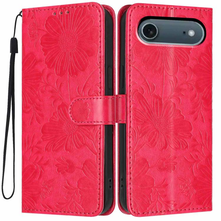 เคสโทรศัพท์หนังมังสวิรัติปั๊มลายดอกทานตะวันพร้อมเชือกสีดำเล็ก สำหรับ iPhone 16e / 17e, สำหรับ iPhone 17 Pro Max, สำหรับ iPhone 17 Pro, สำหรับ iPhone 17, สำหรับ iPhone Air, สำหรับ iPhone 16 Pro Max, สำหรับ iPhone 16 Pro, สำหรับ iPhone 16 Plus