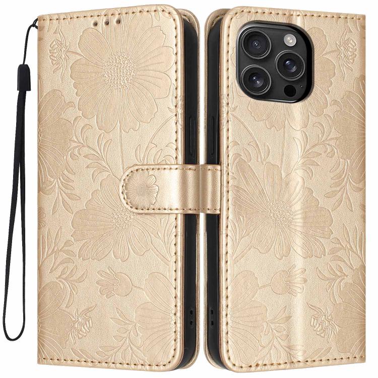 เคสโทรศัพท์หนังมังสวิรัติปั๊มลายดอกทานตะวันพร้อมเชือกสีดำเล็ก สำหรับ iPhone 16e / 17e, สำหรับ iPhone 17 Pro Max, สำหรับ iPhone 17 Pro, สำหรับ iPhone 17, สำหรับ iPhone Air, สำหรับ iPhone 16 Pro Max, สำหรับ iPhone 16 Pro, สำหรับ iPhone 16 Plus