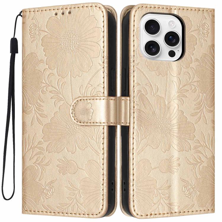 เคสโทรศัพท์หนังมังสวิรัติปั๊มลายดอกทานตะวันพร้อมเชือกสีดำเล็ก สำหรับ iPhone 16e / 17e, สำหรับ iPhone 17 Pro Max, สำหรับ iPhone 17 Pro, สำหรับ iPhone 17, สำหรับ iPhone Air, สำหรับ iPhone 16 Pro Max, สำหรับ iPhone 16 Pro, สำหรับ iPhone 16 Plus