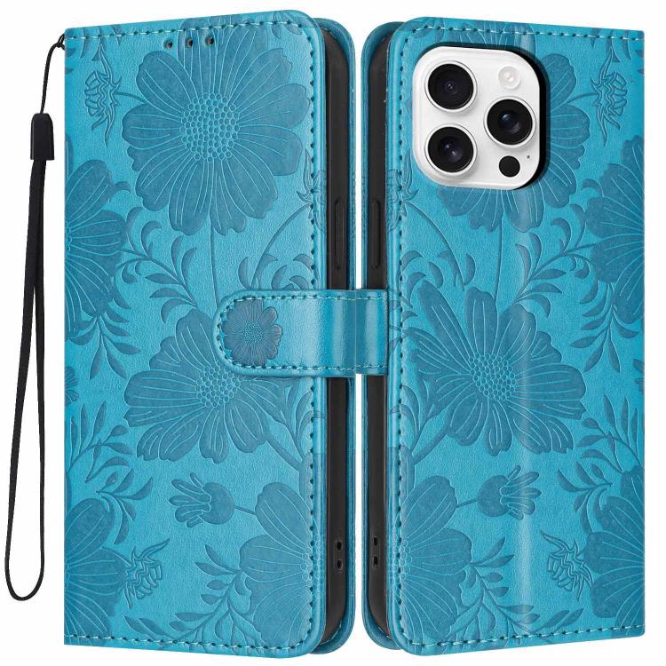 เคสโทรศัพท์หนังมังสวิรัติปั๊มลายดอกทานตะวันพร้อมเชือกสีดำเล็ก สำหรับ iPhone 16e / 17e, สำหรับ iPhone 17 Pro Max, สำหรับ iPhone 17 Pro, สำหรับ iPhone 17, สำหรับ iPhone Air, สำหรับ iPhone 16 Pro Max, สำหรับ iPhone 16 Pro, สำหรับ iPhone 16 Plus