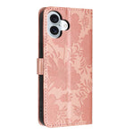 เคสโทรศัพท์หนังมังสวิรัติปั๊มลายดอกทานตะวันพร้อมเชือกสีดำเล็ก สำหรับ iPhone 16, สำหรับ iPhone 15 Pro Max, สำหรับ iPhone 15 Pro, สำหรับ iPhone 15 Plus, สำหรับ iPhone 15, สำหรับ iPhone 14 Plus, สำหรับ iPhone 14, สำหรับ iPhone 14 Pro