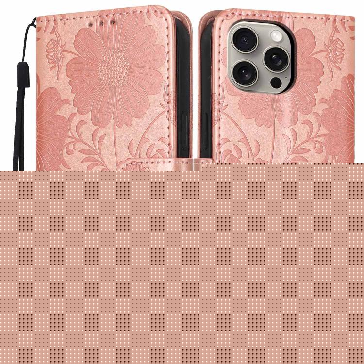 เคสโทรศัพท์หนังมังสวิรัติปั๊มลายดอกทานตะวันพร้อมเชือกสีดำเล็ก สำหรับ iPhone 16, สำหรับ iPhone 15 Pro Max, สำหรับ iPhone 15 Pro, สำหรับ iPhone 15 Plus, สำหรับ iPhone 15, สำหรับ iPhone 14 Plus, สำหรับ iPhone 14, สำหรับ iPhone 14 Pro