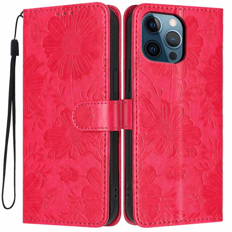 เคสโทรศัพท์หนังวีแกนปั๊มลายดอกทานตะวันพร้อมเชือกสีดำเล็ก สำหรับ iPhone 14 Pro Max, สำหรับ iPhone 13 Pro Max, สำหรับ iPhone 13 Pro, สำหรับ iPhone 13, สำหรับ iPhone 12 / 12 Pro, สำหรับ iPhone 12 Pro Max, สำหรับ iPhone 11 Pro Max, สำหรับ iPhone 11