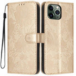 เคสโทรศัพท์หนังวีแกนปั๊มลายดอกทานตะวันพร้อมเชือกสีดำเล็ก สำหรับ iPhone 14 Pro Max, สำหรับ iPhone 13 Pro Max, สำหรับ iPhone 13 Pro, สำหรับ iPhone 13, สำหรับ iPhone 12 / 12 Pro, สำหรับ iPhone 12 Pro Max, สำหรับ iPhone 11 Pro Max, สำหรับ iPhone 11