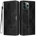 เคสโทรศัพท์หนังวีแกนปั๊มลายดอกทานตะวันพร้อมเชือกสีดำเล็ก สำหรับ iPhone 14 Pro Max, สำหรับ iPhone 13 Pro Max, สำหรับ iPhone 13 Pro, สำหรับ iPhone 13, สำหรับ iPhone 12 / 12 Pro, สำหรับ iPhone 12 Pro Max, สำหรับ iPhone 11 Pro Max, สำหรับ iPhone 11