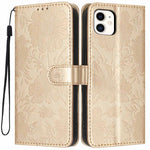 เคสโทรศัพท์หนังวีแกนปั๊มลายดอกทานตะวันพร้อมเชือกสีดำเล็ก สำหรับ iPhone 14 Pro Max, สำหรับ iPhone 13 Pro Max, สำหรับ iPhone 13 Pro, สำหรับ iPhone 13, สำหรับ iPhone 12 / 12 Pro, สำหรับ iPhone 12 Pro Max, สำหรับ iPhone 11 Pro Max, สำหรับ iPhone 11