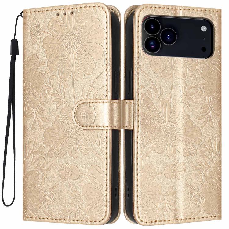เคสโทรศัพท์หนังมังสวิรัติปั๊มลายดอกทานตะวันพร้อมเชือกสีดำเล็ก สำหรับ iPhone 16e / 17e, สำหรับ iPhone 17 Pro Max, สำหรับ iPhone 17 Pro, สำหรับ iPhone 17, สำหรับ iPhone Air, สำหรับ iPhone 16 Pro Max, สำหรับ iPhone 16 Pro, สำหรับ iPhone 16 Plus