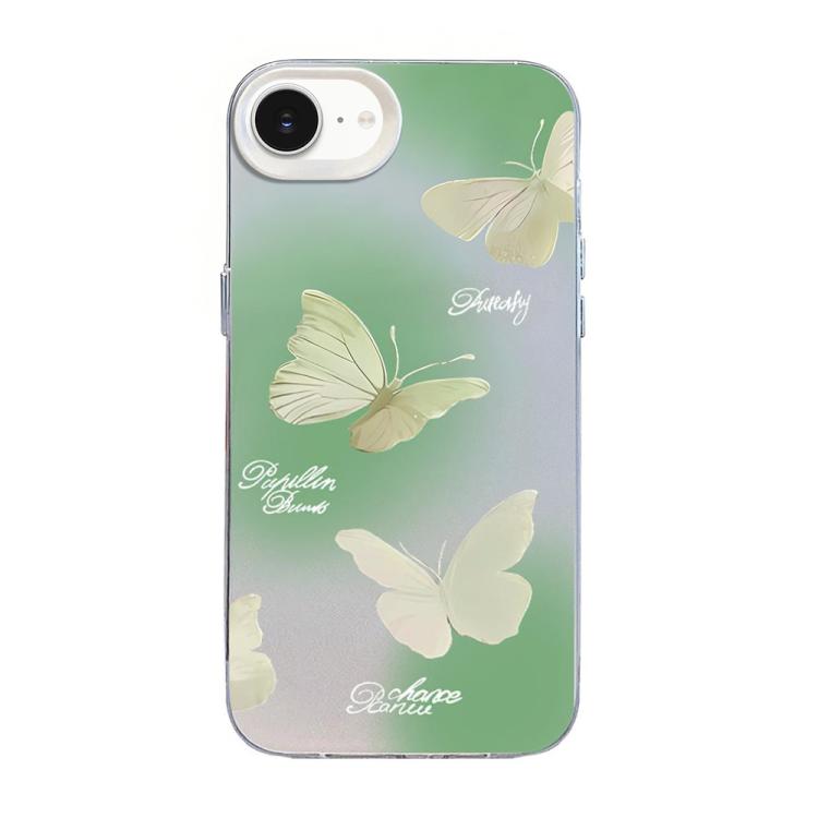 เคสโทรศัพท์ PC ไฮบริด TPU ชุบเงินลายผีเสื้อ สำหรับ iPhone 17e / 16e, สำหรับ iPhone 17 Pro Max, สำหรับ iPhone 17 Pro, สำหรับ iPhone 17, สำหรับ iPhone Air, สำหรับ iPhone 16 Pro Max
