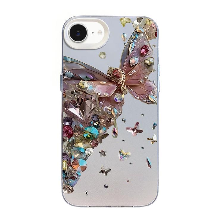 เคสโทรศัพท์ PC ไฮบริด TPU ชุบเงินลายผีเสื้อ สำหรับ iPhone 17e / 16e, สำหรับ iPhone 17 Pro Max, สำหรับ iPhone 17 Pro, สำหรับ iPhone 17, สำหรับ iPhone Air, สำหรับ iPhone 16 Pro Max