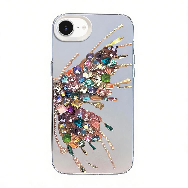 เคสโทรศัพท์ PC ไฮบริด TPU ชุบเงินลายผีเสื้อ สำหรับ iPhone 17e / 16e, สำหรับ iPhone 17 Pro Max, สำหรับ iPhone 17 Pro, สำหรับ iPhone 17, สำหรับ iPhone Air, สำหรับ iPhone 16 Pro Max