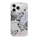เคสโทรศัพท์ PC ไฮบริด TPU ชุบเงินลายผีเสื้อ สำหรับ iPhone 17e / 16e, สำหรับ iPhone 17 Pro Max, สำหรับ iPhone 17 Pro, สำหรับ iPhone 17, สำหรับ iPhone Air, สำหรับ iPhone 16 Pro Max