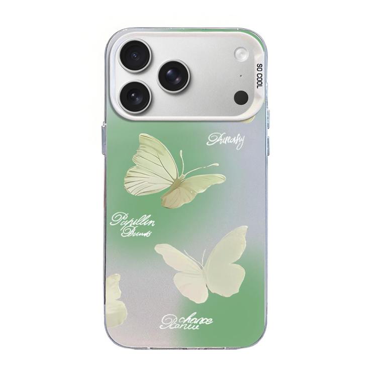 เคสโทรศัพท์ PC ไฮบริด TPU ชุบเงินลายผีเสื้อ สำหรับ iPhone 17e / 16e, สำหรับ iPhone 17 Pro Max, สำหรับ iPhone 17 Pro, สำหรับ iPhone 17, สำหรับ iPhone Air, สำหรับ iPhone 16 Pro Max