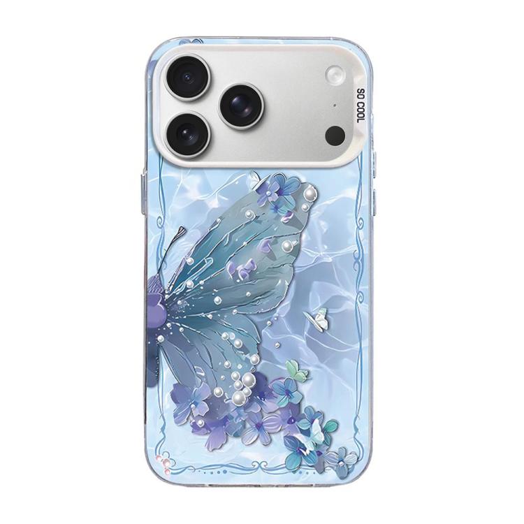 เคสโทรศัพท์ PC ไฮบริด TPU ชุบเงินลายผีเสื้อ สำหรับ iPhone 17e / 16e, สำหรับ iPhone 17 Pro Max, สำหรับ iPhone 17 Pro, สำหรับ iPhone 17, สำหรับ iPhone Air, สำหรับ iPhone 16 Pro Max