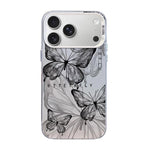 เคสโทรศัพท์ PC ไฮบริด TPU ชุบเงินลายผีเสื้อ สำหรับ iPhone 17e / 16e, สำหรับ iPhone 17 Pro Max, สำหรับ iPhone 17 Pro, สำหรับ iPhone 17, สำหรับ iPhone Air, สำหรับ iPhone 16 Pro Max