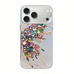 เคสโทรศัพท์ PC ไฮบริด TPU ชุบเงินลายผีเสื้อ สำหรับ iPhone 17e / 16e, สำหรับ iPhone 17 Pro Max, สำหรับ iPhone 17 Pro, สำหรับ iPhone 17, สำหรับ iPhone Air, สำหรับ iPhone 16 Pro Max