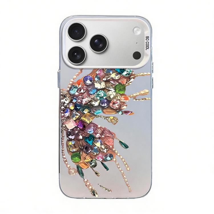 เคสโทรศัพท์ PC ไฮบริด TPU ชุบเงินลายผีเสื้อ สำหรับ iPhone 17e / 16e, สำหรับ iPhone 17 Pro Max, สำหรับ iPhone 17 Pro, สำหรับ iPhone 17, สำหรับ iPhone Air, สำหรับ iPhone 16 Pro Max