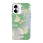 เคสโทรศัพท์ PC ไฮบริด TPU ชุบเงินลายผีเสื้อ สำหรับ iPhone 17e / 16e, สำหรับ iPhone 17 Pro Max, สำหรับ iPhone 17 Pro, สำหรับ iPhone 17, สำหรับ iPhone Air, สำหรับ iPhone 16 Pro Max