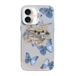 เคสโทรศัพท์ PC ไฮบริด TPU ชุบเงินลายผีเสื้อ สำหรับ iPhone 17e / 16e, สำหรับ iPhone 17 Pro Max, สำหรับ iPhone 17 Pro, สำหรับ iPhone 17, สำหรับ iPhone Air, สำหรับ iPhone 16 Pro Max