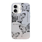 เคสโทรศัพท์ PC ไฮบริด TPU ชุบเงินลายผีเสื้อ สำหรับ iPhone 17e / 16e, สำหรับ iPhone 17 Pro Max, สำหรับ iPhone 17 Pro, สำหรับ iPhone 17, สำหรับ iPhone Air, สำหรับ iPhone 16 Pro Max