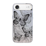 เคสโทรศัพท์ PC ไฮบริด TPU ชุบเงินลายผีเสื้อ สำหรับ iPhone 17e / 16e, สำหรับ iPhone 17 Pro Max, สำหรับ iPhone 17 Pro, สำหรับ iPhone 17, สำหรับ iPhone Air, สำหรับ iPhone 16 Pro Max