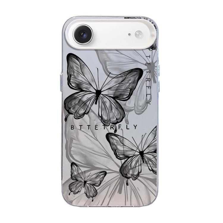 เคสโทรศัพท์ PC ไฮบริด TPU ชุบเงินลายผีเสื้อ สำหรับ iPhone 17e / 16e, สำหรับ iPhone 17 Pro Max, สำหรับ iPhone 17 Pro, สำหรับ iPhone 17, สำหรับ iPhone Air, สำหรับ iPhone 16 Pro Max