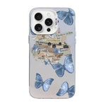 เคสโทรศัพท์ PC ไฮบริด TPU ชุบเงินลายผีเสื้อ สำหรับ iPhone 17e / 16e, สำหรับ iPhone 17 Pro Max, สำหรับ iPhone 17 Pro, สำหรับ iPhone 17, สำหรับ iPhone Air, สำหรับ iPhone 16 Pro Max
