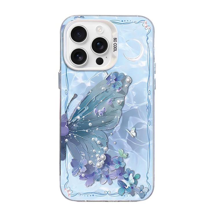 เคสโทรศัพท์ PC ไฮบริด TPU ชุบเงินลายผีเสื้อ สำหรับ iPhone 17e / 16e, สำหรับ iPhone 17 Pro Max, สำหรับ iPhone 17 Pro, สำหรับ iPhone 17, สำหรับ iPhone Air, สำหรับ iPhone 16 Pro Max