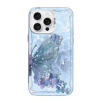 เคสโทรศัพท์ PC ไฮบริด TPU ชุบเงินลายผีเสื้อ สำหรับ iPhone 16 Pro, สำหรับ iPhone 16 Plus, สำหรับ iPhone 16, สำหรับ iPhone 15 Pro Max, สำหรับ iPhone 15 Pro, สำหรับ iPhone 15 Plus