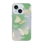 เคสโทรศัพท์ PC ไฮบริด TPU ชุบเงินลายผีเสื้อ สำหรับ iPhone 16 Pro, สำหรับ iPhone 16 Plus, สำหรับ iPhone 16, สำหรับ iPhone 15 Pro Max, สำหรับ iPhone 15 Pro, สำหรับ iPhone 15 Plus