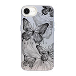 Butterfly Pattern Silver Plating PC Hybrid TPU Phone Case, For iPhone 15, For iPhone 14 Plus, For iPhone 14, For iPhone 14 Pro, For iPhone 14 Pro Max, For iPhone SE 2022 / SE 2020