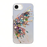 Butterfly Pattern Silver Plating PC Hybrid TPU Phone Case, For iPhone 15, For iPhone 14 Plus, For iPhone 14, For iPhone 14 Pro, For iPhone 14 Pro Max, For iPhone SE 2022 / SE 2020