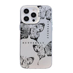 เคสโทรศัพท์ไฮบริด PC TPU ชุบเงินลายผีเสื้อ สำหรับ iPhone 13 Pro Max, สำหรับ iPhone 13 Pro, สำหรับ iPhone 13, สำหรับ iPhone 13 mini, สำหรับ iPhone 12 Pro Max, สำหรับ iPhone 12 Pro