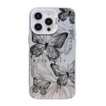 เคสโทรศัพท์ไฮบริด PC TPU ชุบเงินลายผีเสื้อ สำหรับ iPhone 13 Pro Max, สำหรับ iPhone 13 Pro, สำหรับ iPhone 13, สำหรับ iPhone 13 mini, สำหรับ iPhone 12 Pro Max, สำหรับ iPhone 12 Pro