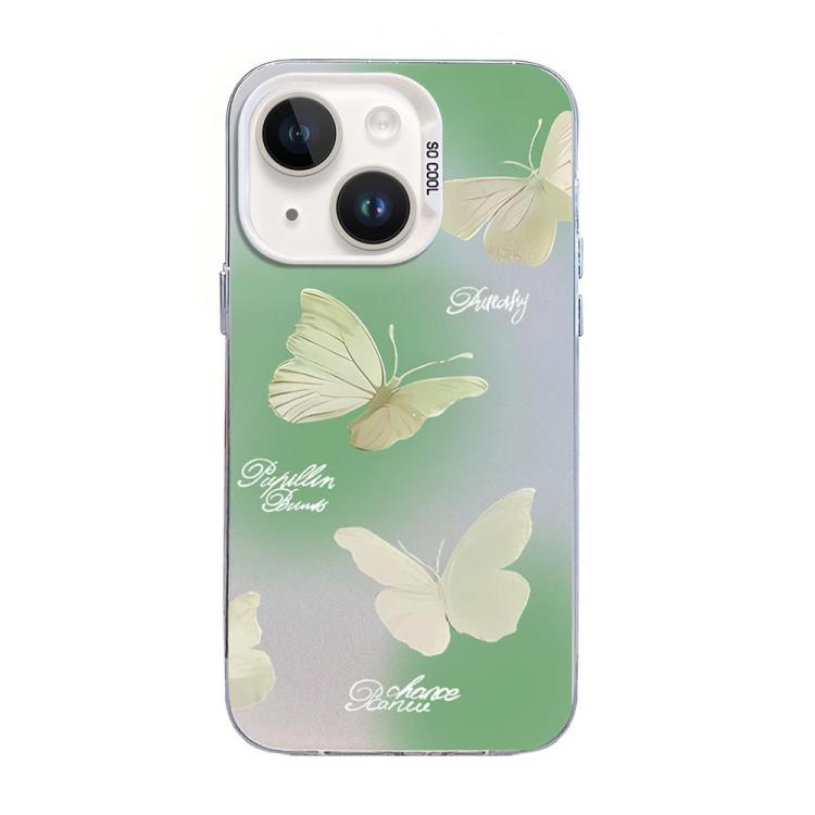 เคสโทรศัพท์ไฮบริด PC TPU ชุบเงินลายผีเสื้อ สำหรับ iPhone 13 Pro Max, สำหรับ iPhone 13 Pro, สำหรับ iPhone 13, สำหรับ iPhone 13 mini, สำหรับ iPhone 12 Pro Max, สำหรับ iPhone 12 Pro