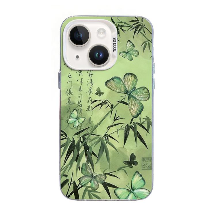 เคสโทรศัพท์ไฮบริด PC TPU ชุบเงินลายผีเสื้อ สำหรับ iPhone 13 Pro Max, สำหรับ iPhone 13 Pro, สำหรับ iPhone 13, สำหรับ iPhone 13 mini, สำหรับ iPhone 12 Pro Max, สำหรับ iPhone 12 Pro