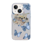 เคสโทรศัพท์ไฮบริด PC TPU ชุบเงินลายผีเสื้อ สำหรับ iPhone 13 Pro Max, สำหรับ iPhone 13 Pro, สำหรับ iPhone 13, สำหรับ iPhone 13 mini, สำหรับ iPhone 12 Pro Max, สำหรับ iPhone 12 Pro