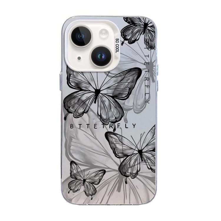 เคสโทรศัพท์ไฮบริด PC TPU ชุบเงินลายผีเสื้อ สำหรับ iPhone 13 Pro Max, สำหรับ iPhone 13 Pro, สำหรับ iPhone 13, สำหรับ iPhone 13 mini, สำหรับ iPhone 12 Pro Max, สำหรับ iPhone 12 Pro