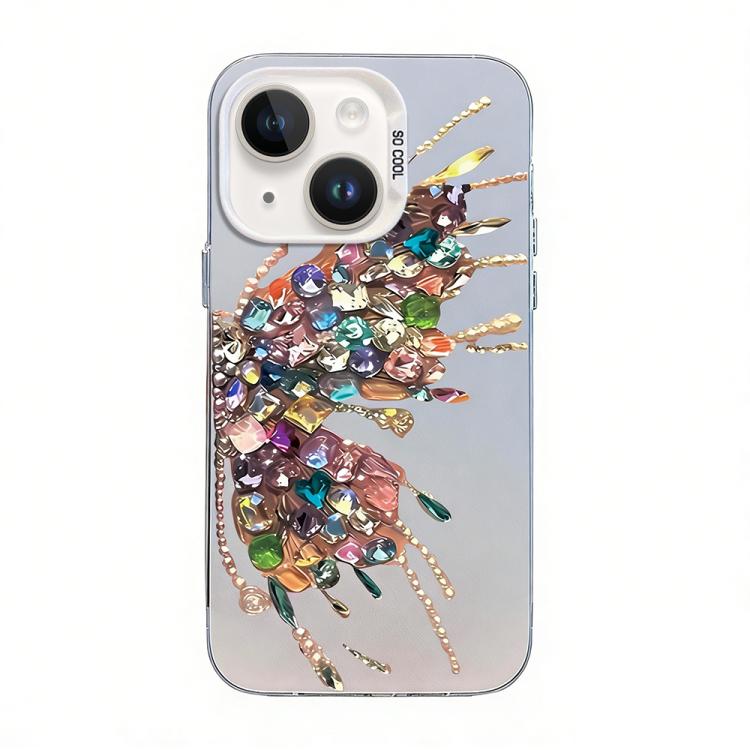 เคสโทรศัพท์ไฮบริด PC TPU ชุบเงินลายผีเสื้อ สำหรับ iPhone 13 Pro Max, สำหรับ iPhone 13 Pro, สำหรับ iPhone 13, สำหรับ iPhone 13 mini, สำหรับ iPhone 12 Pro Max, สำหรับ iPhone 12 Pro