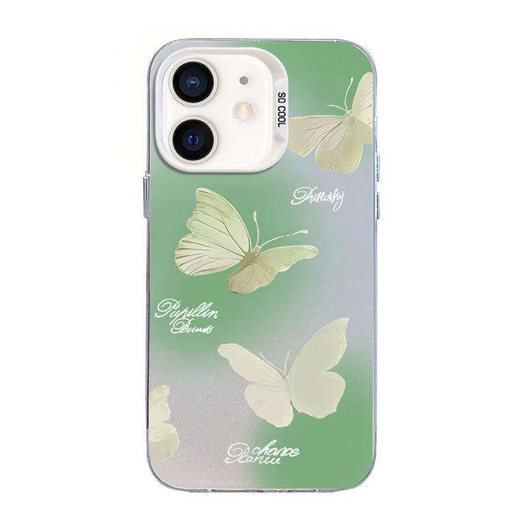 เคสโทรศัพท์ PC ไฮบริด TPU ชุบเงินลายผีเสื้อ สำหรับ iPhone 12 mini, สำหรับ iPhone 11 Pro Max, สำหรับ iPhone 11, สำหรับ iPhone 11 Pro, สำหรับ iPhone XS / X, สำหรับ iPhone XR