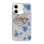 เคสโทรศัพท์ PC ไฮบริด TPU ชุบเงินลายผีเสื้อ สำหรับ iPhone 12 mini, สำหรับ iPhone 11 Pro Max, สำหรับ iPhone 11, สำหรับ iPhone 11 Pro, สำหรับ iPhone XS / X, สำหรับ iPhone XR