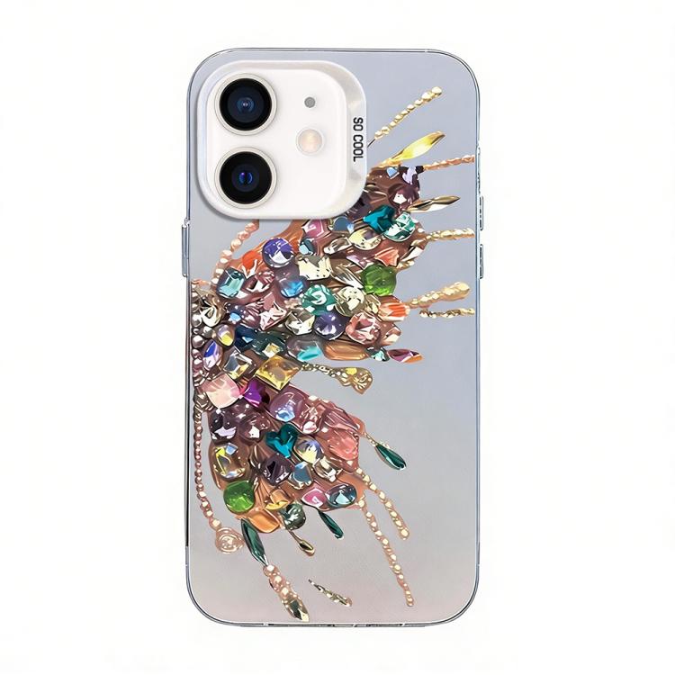 เคสโทรศัพท์ PC ไฮบริด TPU ชุบเงินลายผีเสื้อ สำหรับ iPhone 12 mini, สำหรับ iPhone 11 Pro Max, สำหรับ iPhone 11, สำหรับ iPhone 11 Pro, สำหรับ iPhone XS / X, สำหรับ iPhone XR