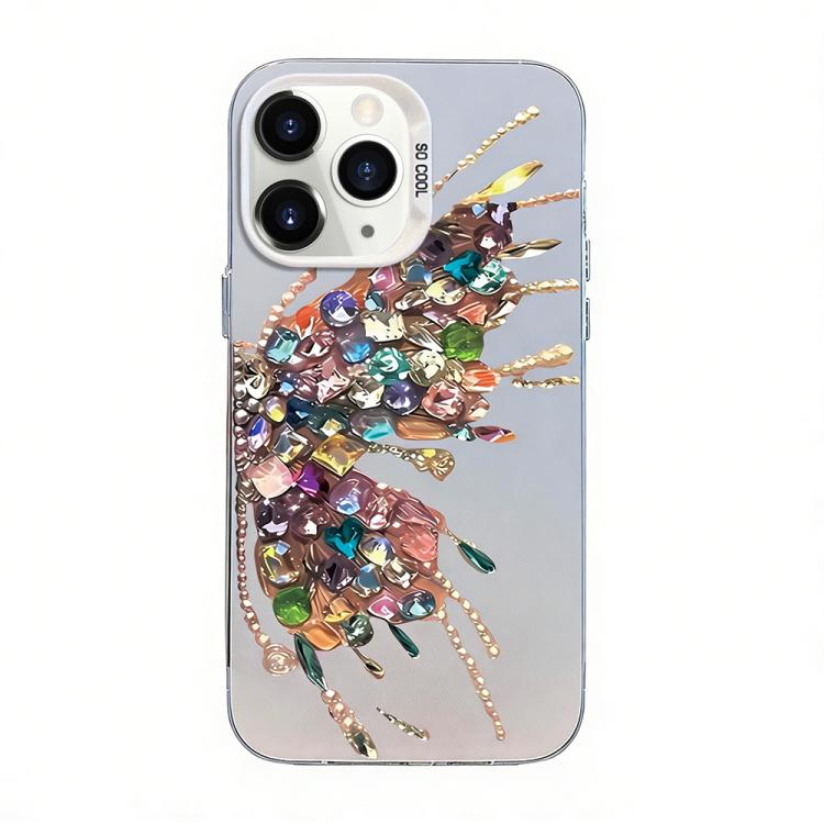 เคสโทรศัพท์ PC ไฮบริด TPU ชุบเงินลายผีเสื้อ สำหรับ iPhone 12 mini, สำหรับ iPhone 11 Pro Max, สำหรับ iPhone 11, สำหรับ iPhone 11 Pro, สำหรับ iPhone XS / X, สำหรับ iPhone XR