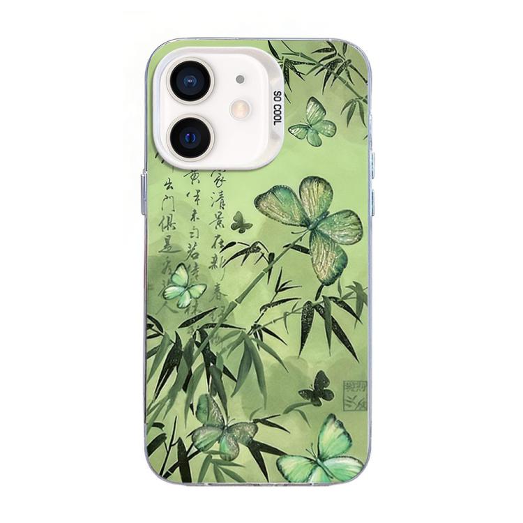 เคสโทรศัพท์ PC ไฮบริด TPU ชุบเงินลายผีเสื้อ สำหรับ iPhone 12 mini, สำหรับ iPhone 11 Pro Max, สำหรับ iPhone 11, สำหรับ iPhone 11 Pro, สำหรับ iPhone XS / X, สำหรับ iPhone XR