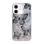 เคสโทรศัพท์ PC ไฮบริด TPU ชุบเงินลายผีเสื้อ สำหรับ iPhone 12 mini, สำหรับ iPhone 11 Pro Max, สำหรับ iPhone 11, สำหรับ iPhone 11 Pro, สำหรับ iPhone XS / X, สำหรับ iPhone XR