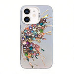 เคสโทรศัพท์ PC ไฮบริด TPU ชุบเงินลายผีเสื้อ สำหรับ iPhone 12 mini, สำหรับ iPhone 11 Pro Max, สำหรับ iPhone 11, สำหรับ iPhone 11 Pro, สำหรับ iPhone XS / X, สำหรับ iPhone XR
